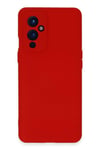 Mey İthalat®  One Plus 9 Kılıf Nano içi Kadife Silikon - Kırmızı
