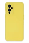 Mey İthalat®  One Plus 9 Kılıf Nano içi Kadife Silikon - Sarı