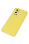 Mey İthalat®  One Plus 9 Pro Kılıf Nano içi Kadife Silikon - Sarı