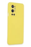 Mey İthalat®  One Plus 9 Pro Kılıf Nano içi Kadife Silikon - Sarı