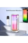 Mey İthalat®  Pluse 5 Mikrofonlu RGB Kablosuz Hoparlör - Siyah