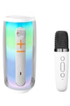 Mey İthalat®  Pluse 6 Mikrofonlu RGB Kablosuz Hoparlör - Beyaz