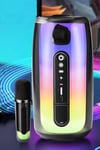 Mey İthalat®  Pluse 7 Mikrofonlu RGB Kablosuz Hoparlör - Beyaz