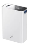 Mey İthalat®  PW501 20.000 mAh Dijital Göstergeli 2 Adet 45W Type-C ve 22.5W USB Çıkışlı Şarj PD Hızlı Şarj Powerbank - Beyaz