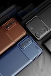 Mey İthalat®  Realme 7 Kılıf Auto Focus Karbon Kapak - Lacivert