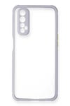Mey İthalat®  Realme 7 Kılıf Miami Şeffaf Silikon - Lila