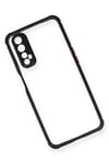Mey İthalat®  Realme 7 Kılıf Miami Şeffaf Silikon - Siyah