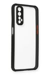 Mey İthalat®  Realme 7 Kılıf Miami Şeffaf Silikon - Siyah