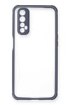 Mey İthalat®  Realme 7 Kılıf Miami Şeffaf Silikon - Gri