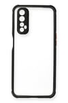 Mey İthalat®  Realme 7 Kılıf Miami Şeffaf Silikon - Siyah
