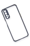 Mey İthalat®  Realme 7 Kılıf Miami Şeffaf Silikon - Gri