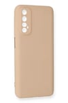 Mey İthalat®  Realme 7 Kılıf Nano içi Kadife Silikon - Pudra
