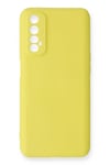 Mey İthalat®  Realme 7 Kılıf Nano içi Kadife Silikon - Sarı