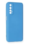 Mey İthalat®  Realme 7 Kılıf Nano içi Kadife Silikon - Mavi