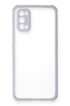 Mey İthalat®  Realme 7 Pro Kılıf Miami Şeffaf Silikon - Lila