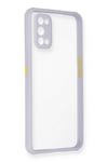 Mey İthalat®  Realme 7 Pro Kılıf Miami Şeffaf Silikon - Lila