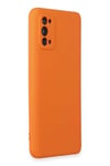 Mey İthalat®  Realme 7 Pro Kılıf Nano içi Kadife Silikon - Turuncu