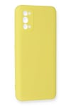 Mey İthalat®  Realme 7 Pro Kılıf Nano içi Kadife Silikon - Sarı