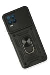 Mey İthalat®  Realme 8 Kılıf Pars Lens Yüzüklü Silikon - Siyah