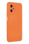 Mey İthalat®  Realme 9i 4G Kılıf Nano içi Kadife Silikon - Turuncu
