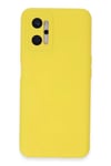 Mey İthalat®  Realme 9i 4G Kılıf Nano içi Kadife Silikon - Sarı