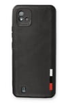 Mey İthalat®  Realme C11 2021 Kılıf Loop Deri Silikon - Siyah
