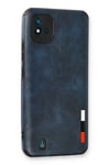Mey İthalat®  Realme C11 2021 Kılıf Loop Deri Silikon - Lacivert