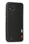 Mey İthalat®  Realme C11 2021 Kılıf Loop Deri Silikon - Siyah