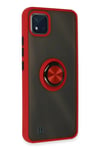 Mey İthalat®  Realme C11 2021 Kılıf Montreal Yüzüklü Silikon Kapak - Kırmızı