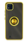 Mey İthalat®  Realme C11 2021 Kılıf Montreal Yüzüklü Silikon Kapak - Sarı