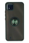Mey İthalat®  Realme C11 2021 Kılıf Montreal Yüzüklü Silikon Kapak - Yeşil