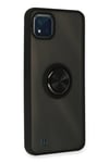 Mey İthalat®  Realme C11 2021 Kılıf Montreal Yüzüklü Silikon Kapak - Siyah