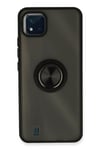 Mey İthalat®  Realme C11 2021 Kılıf Montreal Yüzüklü Silikon Kapak - Siyah