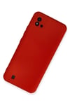 Mey İthalat®  Realme C11 2021 Kılıf Nano içi Kadife Silikon - Kırmızı