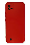 Mey İthalat®  Realme C11 2021 Kılıf Nano içi Kadife Silikon - Kırmızı