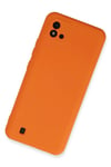Mey İthalat®  Realme C11 2021 Kılıf Nano içi Kadife Silikon - Turuncu