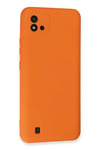 Mey İthalat®  Realme C11 2021 Kılıf Nano içi Kadife Silikon - Turuncu