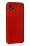 Mey İthalat®  Realme C11 2021 Kılıf Nano içi Kadife Silikon - Kırmızı