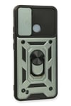 Mey İthalat®  Realme C11 2021 Kılıf Pars Lens Yüzüklü Silikon - Yeşil