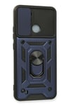 Mey İthalat®  Realme C11 2021 Kılıf Pars Lens Yüzüklü Silikon - Lacivert