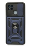 Mey İthalat®  Realme C11 2021 Kılıf Pars Lens Yüzüklü Silikon - Lacivert