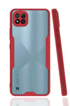 Mey İthalat®  Realme C11 2021 Kılıf Platin Silikon - Kırmızı