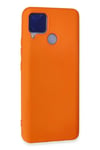 Mey İthalat®  Realme C15 Kılıf Nano içi Kadife Silikon - Turuncu