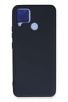 Mey İthalat®  Realme C15 Kılıf Nano içi Kadife Silikon - Lacivert