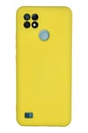 Mey İthalat®  Realme C21 Kılıf Nano içi Kadife Silikon - Sarı