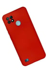 Mey İthalat®  Realme C21 Kılıf Nano içi Kadife Silikon - Kırmızı