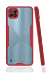 Mey İthalat®  Realme C21 Kılıf Platin Silikon - Kırmızı