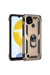 Mey İthalat®  Realme C21 Kılıf Sofya Yüzüklü Silikon Kapak - Gold