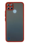 Mey İthalat®  Realme C21Y Kılıf Montreal Silikon Kapak - Kırmızı