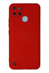 Mey İthalat®  Realme C25Y Kılıf Nano içi Kadife Silikon - Kırmızı
